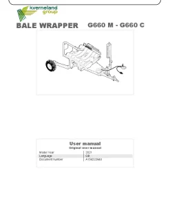 Gallignani G660 M - G660 C Bale wrapper 2021 Operation Maintenance Manual PDF download