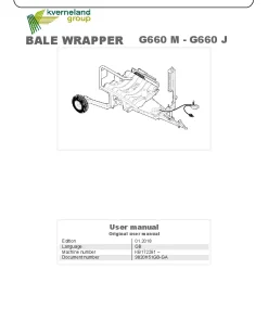 Gallignani G660 M - G660 J Bale wrapper 2018 Operation Maintenance Manual PDF download