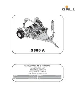Gallignani G880 A Bale wrapper 2013 Parts Manual Catalog PDF Download