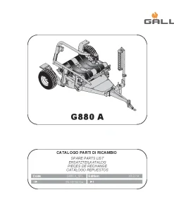 Gallignani G880 A Bale wrapper 2014 Parts Manual Catalog PDF Download