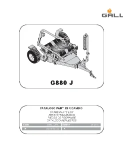 Gallignani G880 J Bale wrapper 2013 Parts Manual Catalog PDF Download