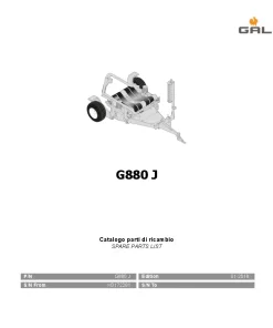 Gallignani G880 J Bale wrapper 2018 Parts Manual Catalog PDF Download