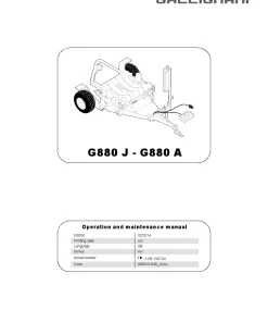 Gallignani G880 J - G880 A Bale wrapper 2014 Operation Maintenance Manual PDF download