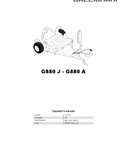 Gallignani G880 J - G880 A Bale wrapper 2015 Operation Maintenance Manual PDF download
