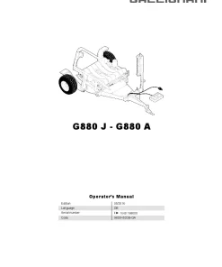 Gallignani G880 J - G880 A Bale wrapper 2016 Operation Maintenance Manual PDF download