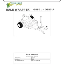 Gallignani G880 J - G880 A Bale wrapper 2020 Operation Maintenance Manual PDF download
