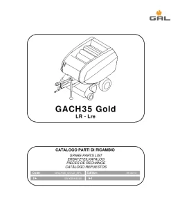 Gallignani GACH35 GOLD LR -Lre Round Baler 2013 Parts Manual Catalog PDF Download