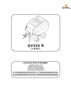 Gallignani GV520 R Round Baler 2015 Parts Manual Catalog PDF Download