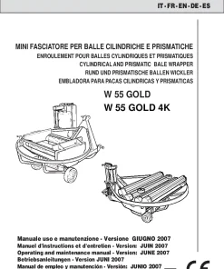 Gallignani W55 GOLD -4K Round Balers IT - FR - DE -ES Parts Manual Catalog PDF Download