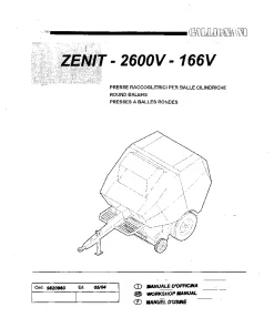 Gallignani Zenit 2600V-166V Operation Maintenance Manual PDF download