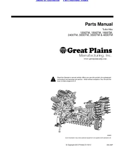 Great Plains 1200 1500 1800 2400 3000 3500 4000-TM Turbo Max Parts Manual Catalog Pdf Download