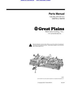 Great Plains 1200TM 1500TM Turbo Max SN C2411H Parts Manual Catalog Pdf Download