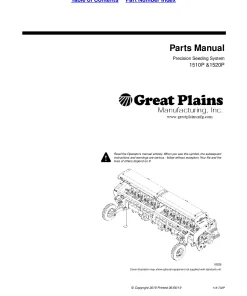 Great Plains 1510P 1520P 3-PointPrecision Seeding System Parts Manual Catalog Pdf Download