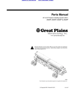 Great Plains 2020P 2025P 2520P 2525P Precision Seeding System 2007+Parts Manual Catalog Pdf Download