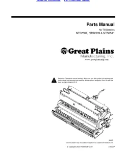 Great Plains 2507 2509 2511 No-Till Seeders Compact Drill 2019 Parts Manual Catalog Pdf Download
