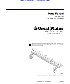 Great Plains 2700 3000 and 3700 3 point Drills Parts Manual Catalog Pdf Download