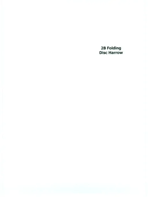 Great Plains 2B Folding Disc Harrow Operation Maintenance and Parts Manual PDF download