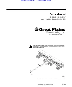 Great Plains 2S-2600HD 2S-2600HDF 2 Section 26 Foot Folding Drills Parts Manual Catalog Pdf Download