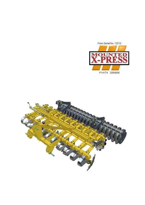 Great Plains Simba Mounted X-Press 2006 From Sn 12213 Operation Maintenance and Parts Manual PDF download