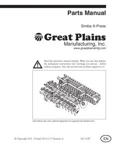 Great Plains X-Press Assembly Mounted 2014 Operation Maintenance Manual PDF download