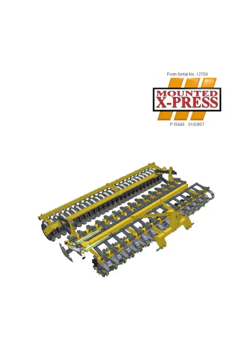 Great Plains X-Press Mounted 3PL from serial no 12759 Disc Harrow Compact 2007 Operation Maintenance Manual PDF download