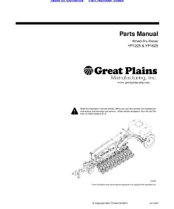Great Plains YP1225 YP1625 Yield-Pro Planters 2005+Parts Manual Catalog Pdf Download