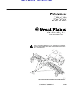 Great Plains YP1225A YP1625A Air Pro Planters Parts Manual Catalog Pdf Download