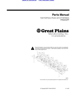 Great Plains YP625 A3PP Yield Air-Pro Peanut Planter Parts Manual Catalog Pdf Download