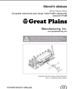 Great Plains YPE425A YPE625A YPE825A Yield-Pro European Air Planters Seed Meters Czech 2015 Operation Maintenance Manual PDF download