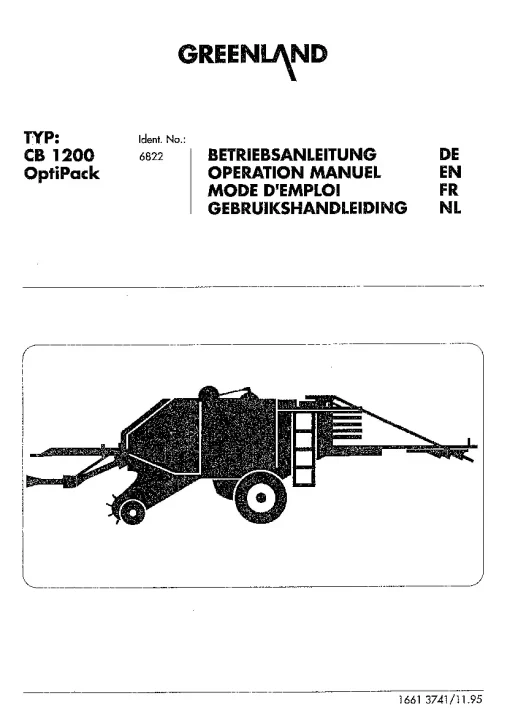 Greenland CB 1200 Operation Maintenance Manual PDF download