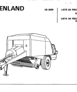Greenland CB 8080 Industry Balers Square Big Parts Manual Catalog PDF Download