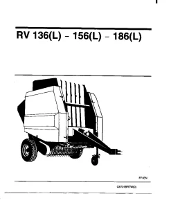 Greenland RV 136 156 186 (L) Round Balers Variable chamber 1997 Operation Maintenance Manual PDF download