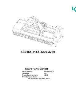 Kubota 3155 3185 3200 3230 Choppers 2015 North America Parts Manual Catalog Pdf Download