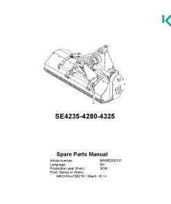 Kubota 4235 4280 4325 Choppers 2016 North America Parts Manual Catalog Pdf Download