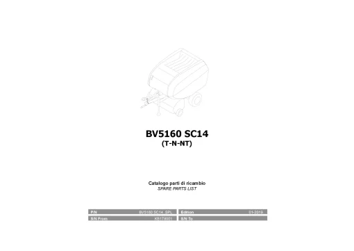 Kubota BV5160 SC14 N-NT Round Baler 2019 Operation Maintenance Manual PDF download