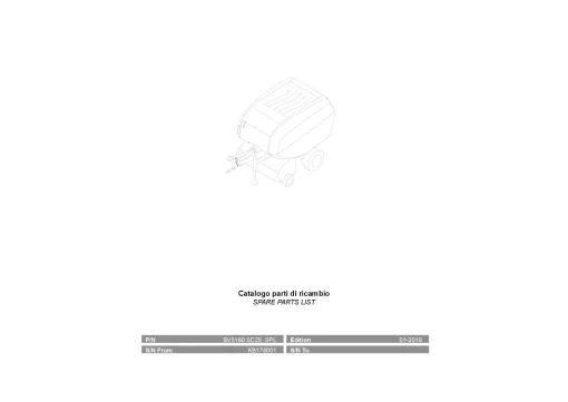 Kubota BV5160 SC25 North America Round Baler 2019 Operation Maintenance Manual PDF download