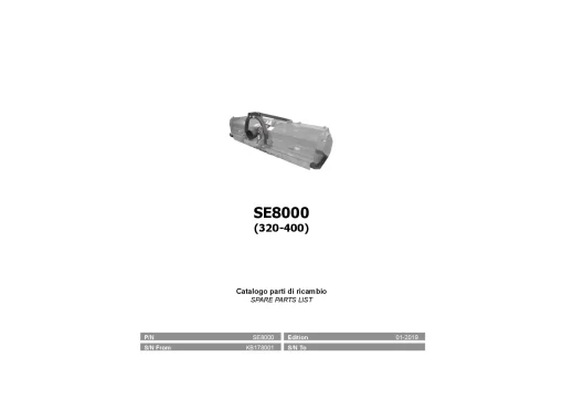 Kubota SE8000 320 -400 Choppers 2019 Parts Manual Catalog Pdf Download