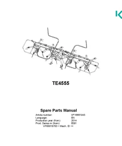 Kubota TE4555 Tedders 2014 Parts Manual Catalog Pdf Download