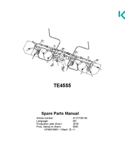 Kubota TE4555 Tedders 2016 Parts Manual Catalog Pdf Download