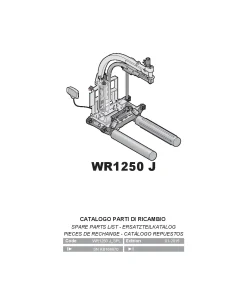 Kubota WR1250J Bale wrapper 2015 Parts Manual Catalog Pdf Download