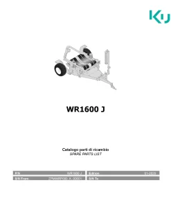 Kubota WR1600J Bale wrapper 2020 Parts Manual Catalog Pdf Download