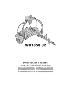 Kubota WR1850 J2 Bale wrapper 2016 Parts Manual Catalog Pdf Download
