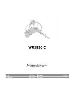 Kubota WR1850C Bale wrapper 2019 Parts Manual Catalog Pdf Download