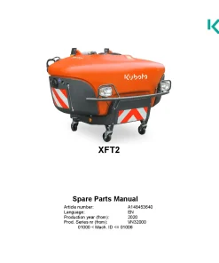 Kubota XFT2 Sprayers Front 2020 Sm 01000-01006 Parts Manual Catalog Pdf Download