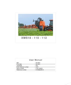 Kubota XMS18-110-112 Sprayers Mounted 2021 Operation Maintenance Manual PDF download