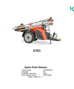 Kubota XTS3 Sprayers Trailed 2020 Sn 00302- Parts Manual Catalog Pdf Download