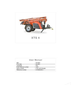 Kubota XTS4 Sprayers Trailed 2021 Operation Maintenance Manual PDF download