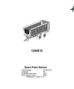 Kverneland 12045D Silage equipment 2013 Parts Manual Catalog Pdf Download