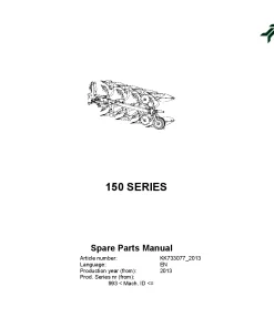 Kverneland 150 series Ploughs Reversible Mounted 2013 Parts Manual Catalog Pdf Download