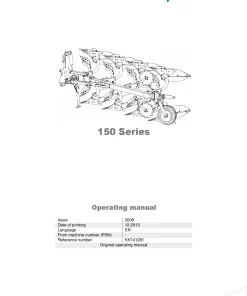 Kverneland 150B 150S Ploughs Reversible Mounted 2009 Operation Maintenance Manual PDF download